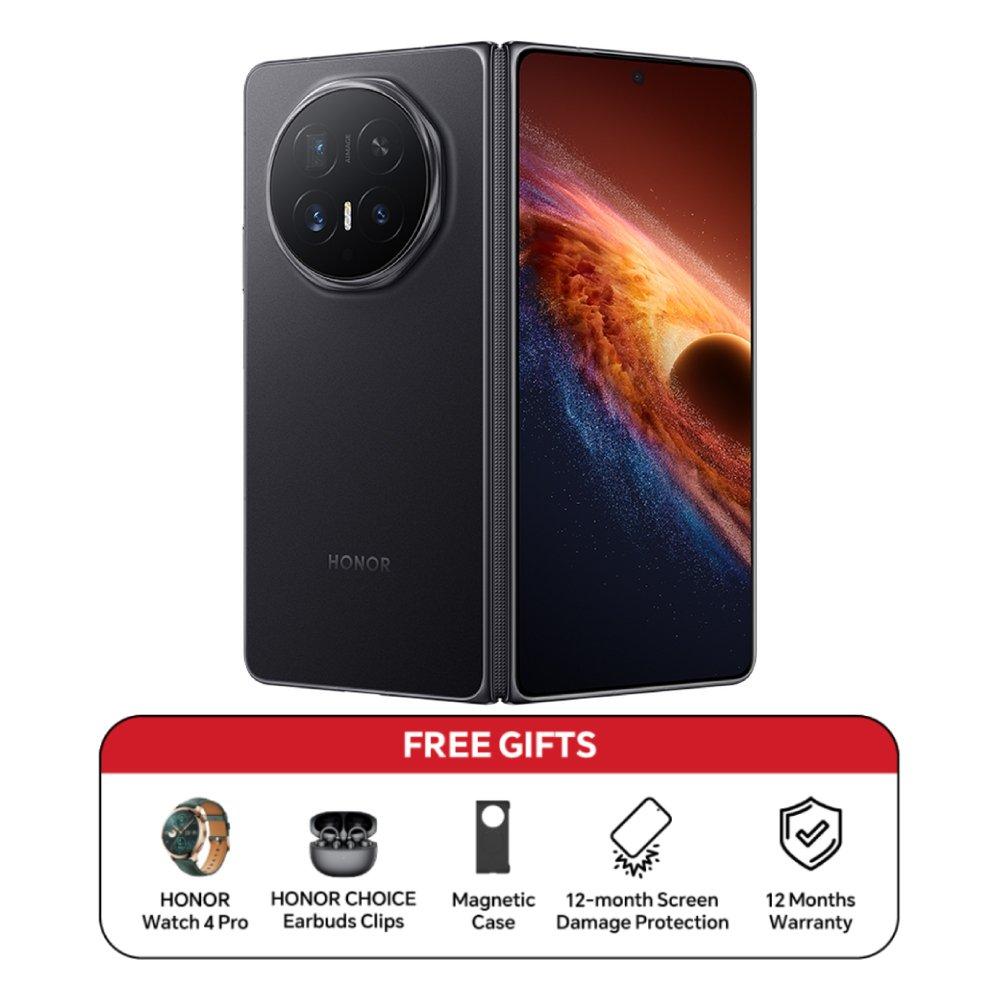 Pre-Order HONOR Magic V6 Phone, Snapdragon 8 Elite Gen 5, 16GB RAM, 512GB, 7.95-Inch Foldable OLED Display – Black