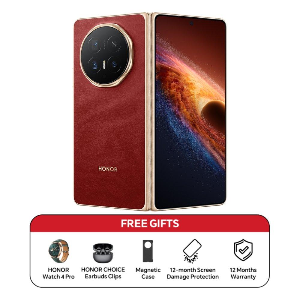 Pre-Order HONOR Magic V6 Phone, Snapdragon 8 Elite Gen 5, 16GB RAM, 512GB, 7.95-Inch Foldable OLED Display – Red
