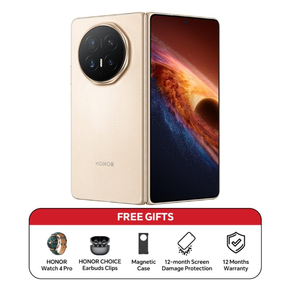 Pre-Order HONOR Magic V6 Phone, Snapdragon 8 Elite Gen 5, 16GB RAM, 512GB, 7.95-Inch Foldable OLED Display – Gold
