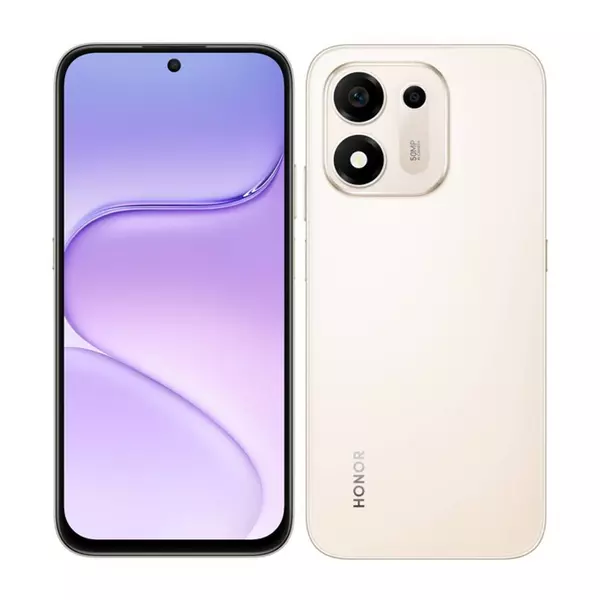 Honor X7e Plus 5G Phone, Snapdragon 4 Gen 4, 6GB RAM, 128GB, 6.87-Inch - Gold
