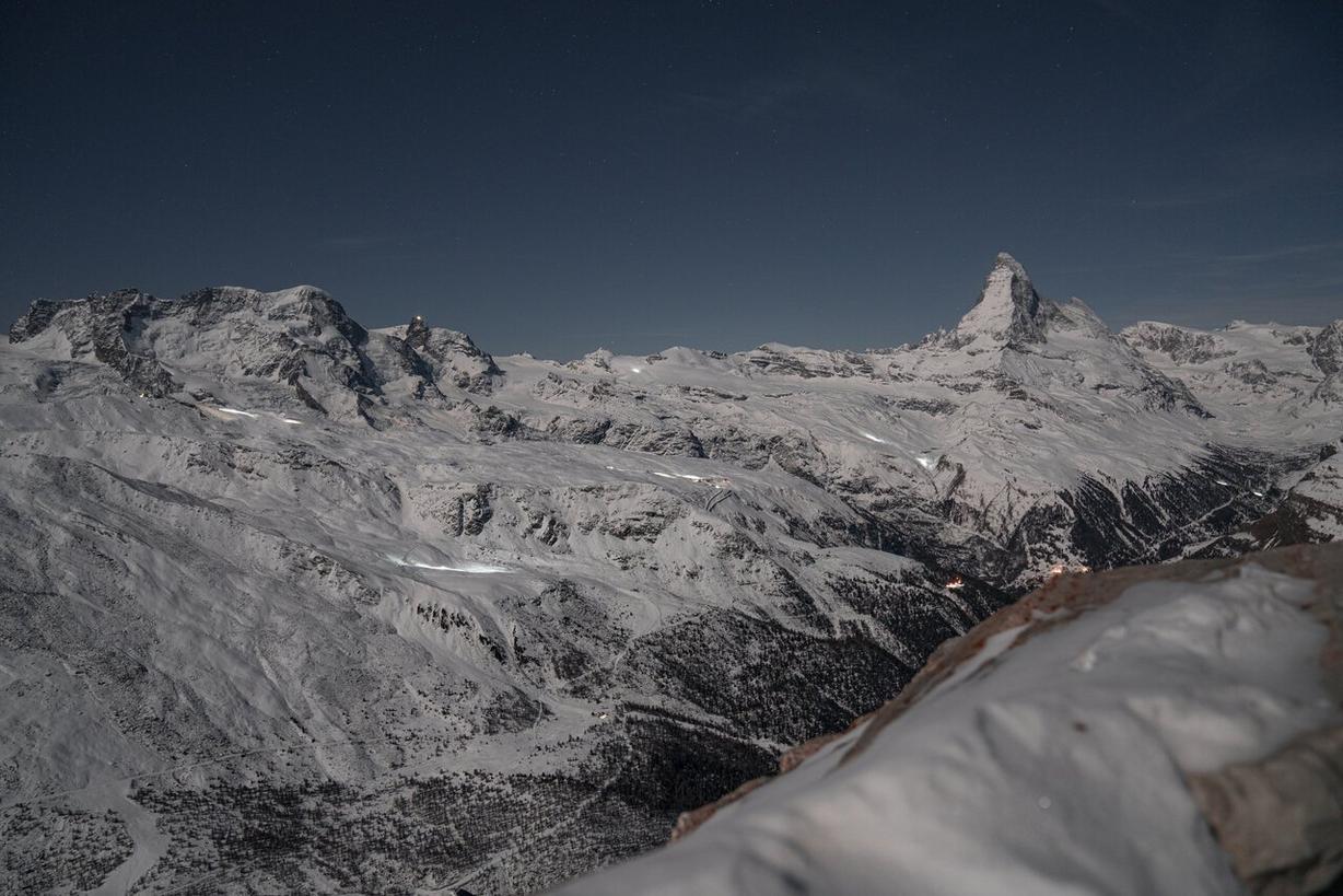 Descente enchantée de nuit