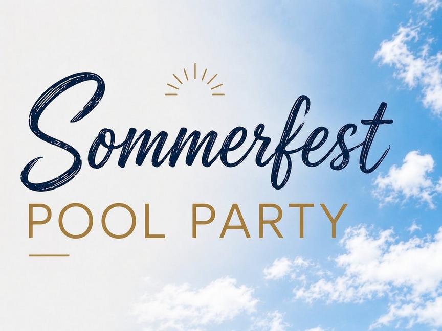 Fête d'été au bord de la piscine