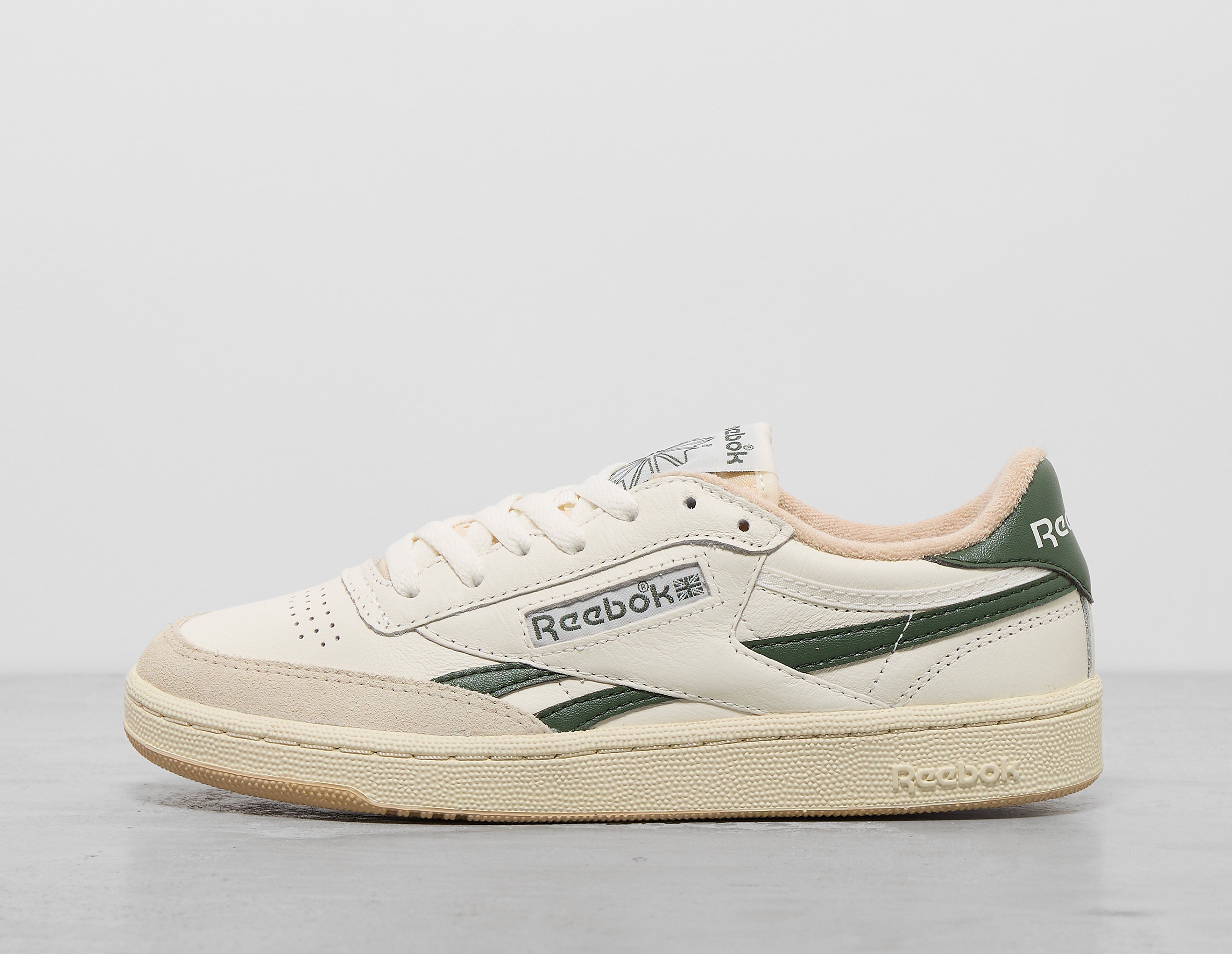 Reebok Club C Revenge damessneaker wit en groen