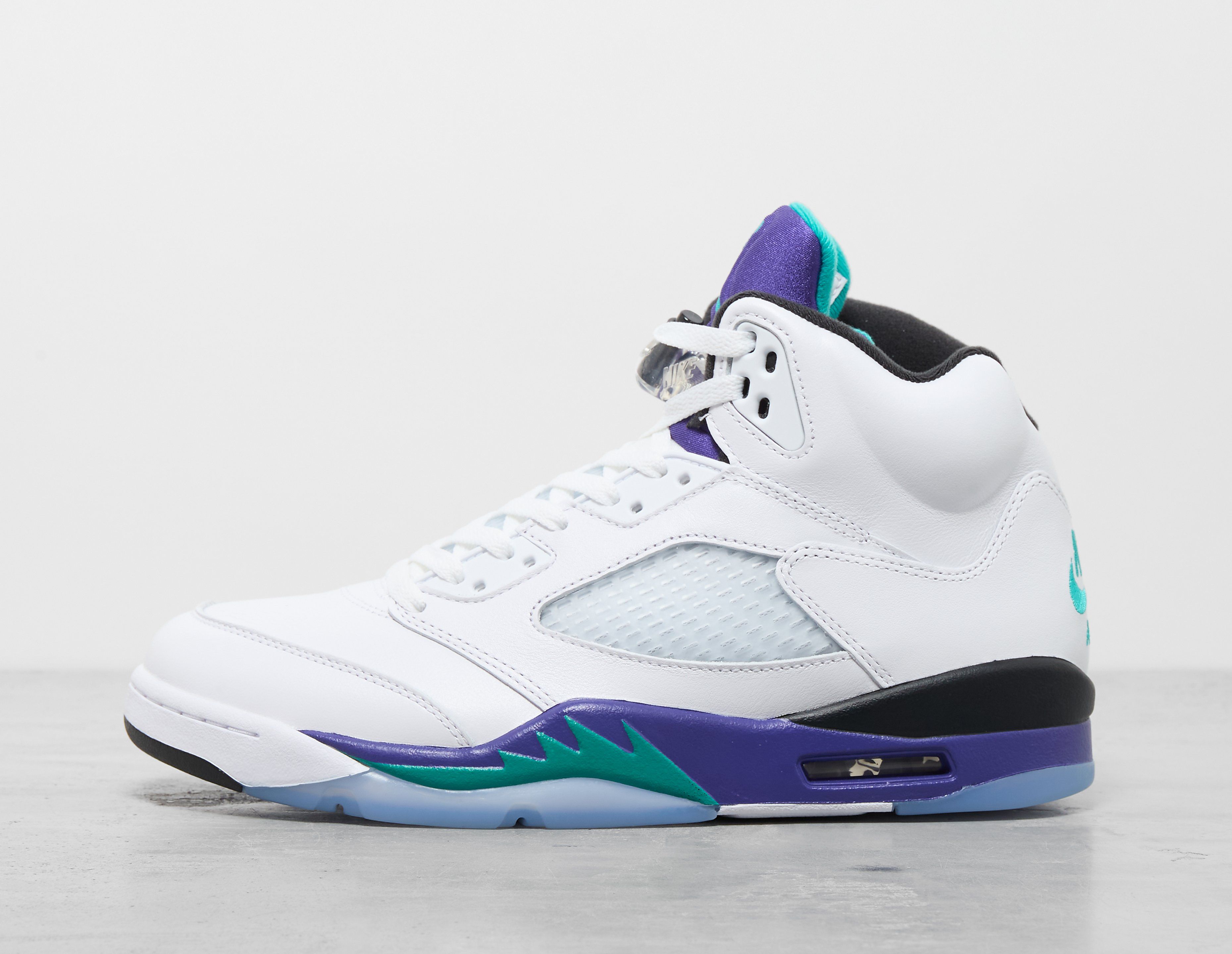 Jordan Air Jordan 5 herensneaker wit, zwart, groen en paars