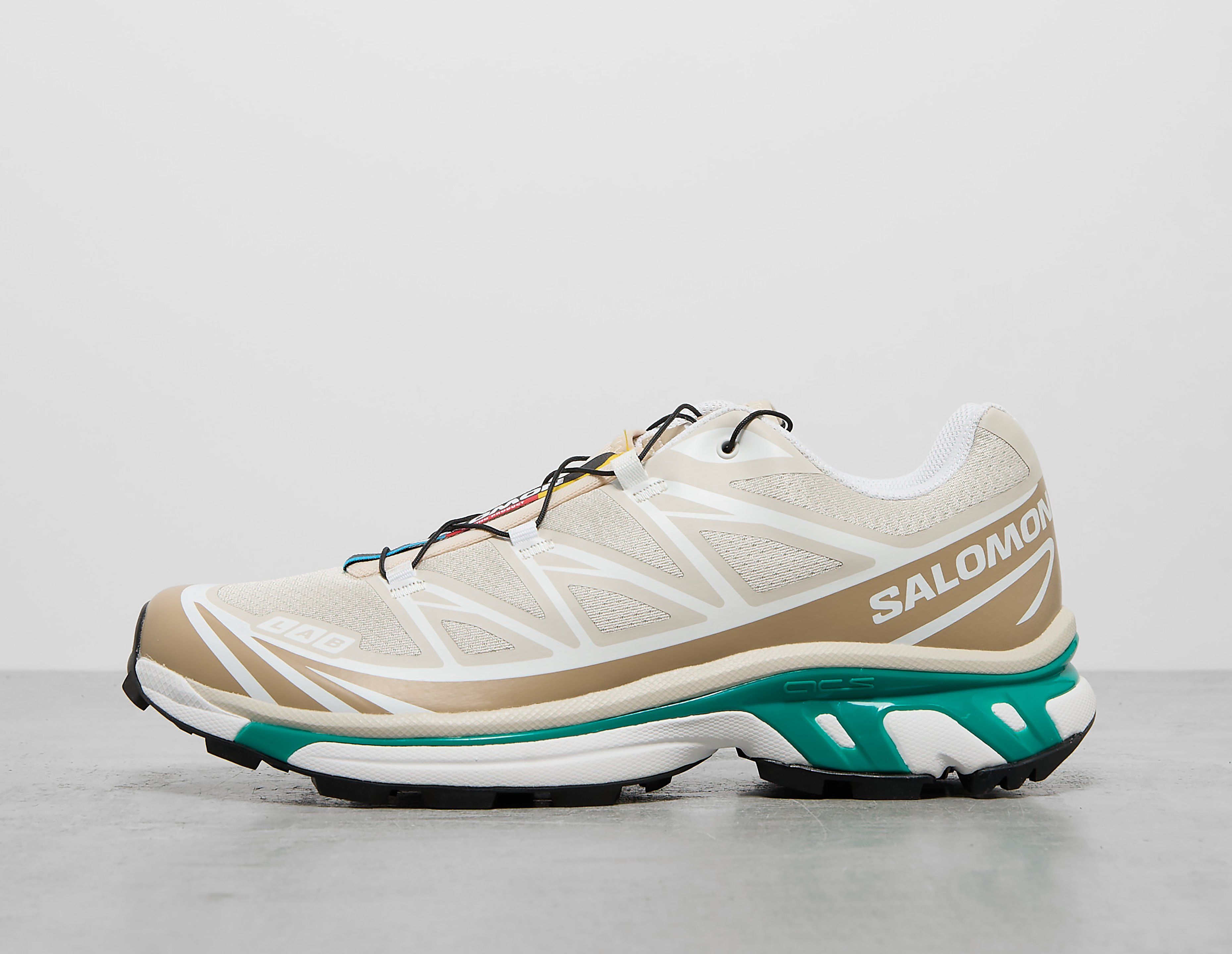 Salomon XT 6 herensneaker groen en beige