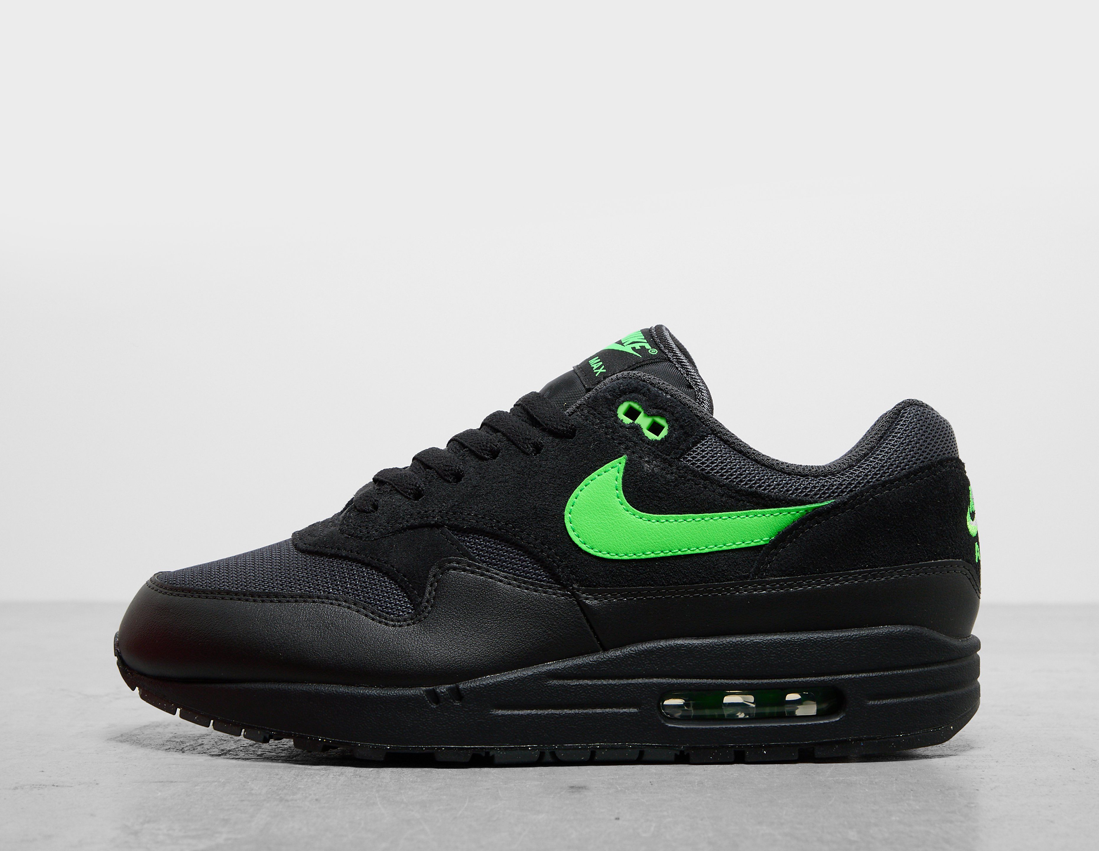 Nike Air Max 1 herensneaker zwart en groen