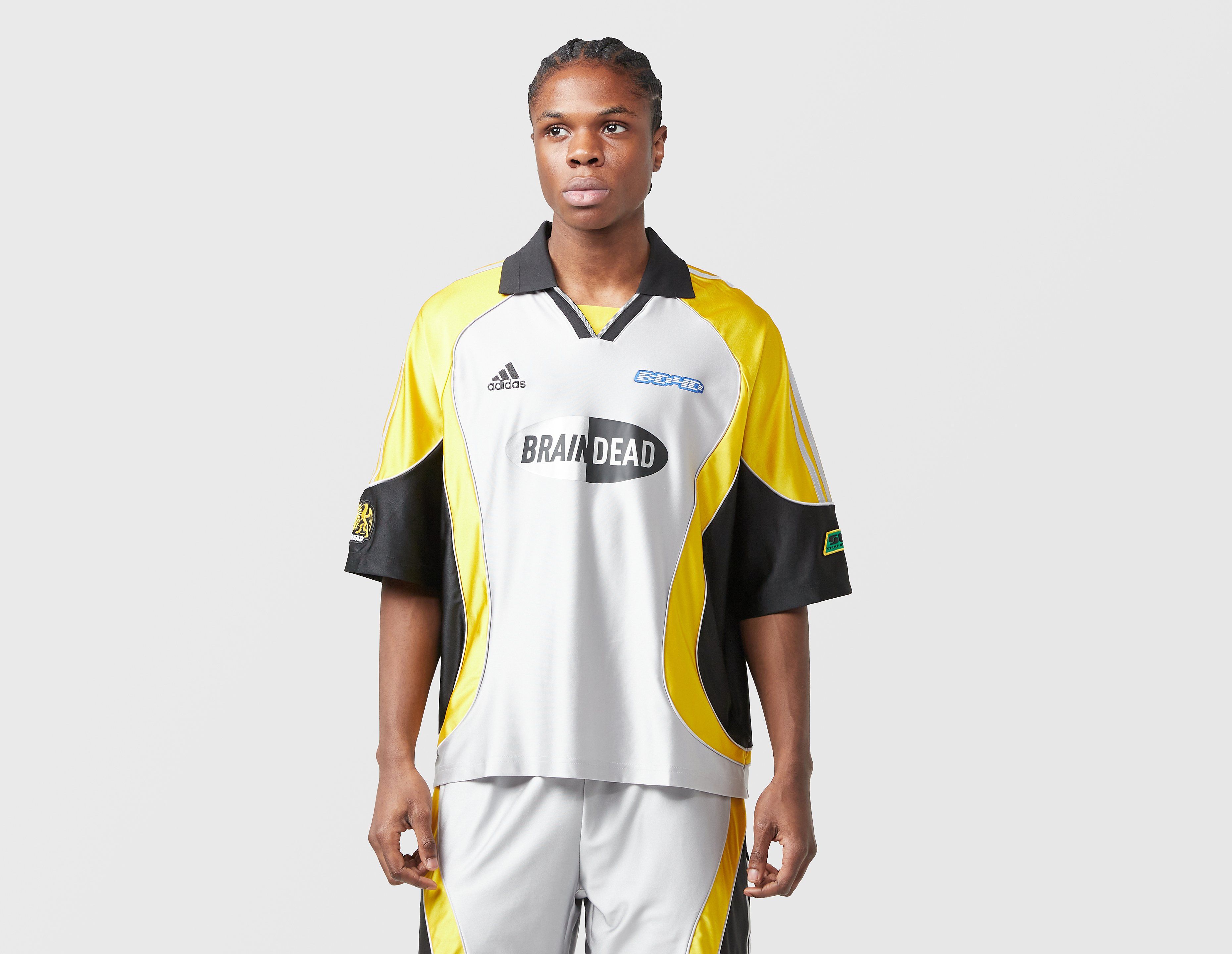 Adidas   x Brain Dead Football Jersey Grey in Size Medium, FootPatrol