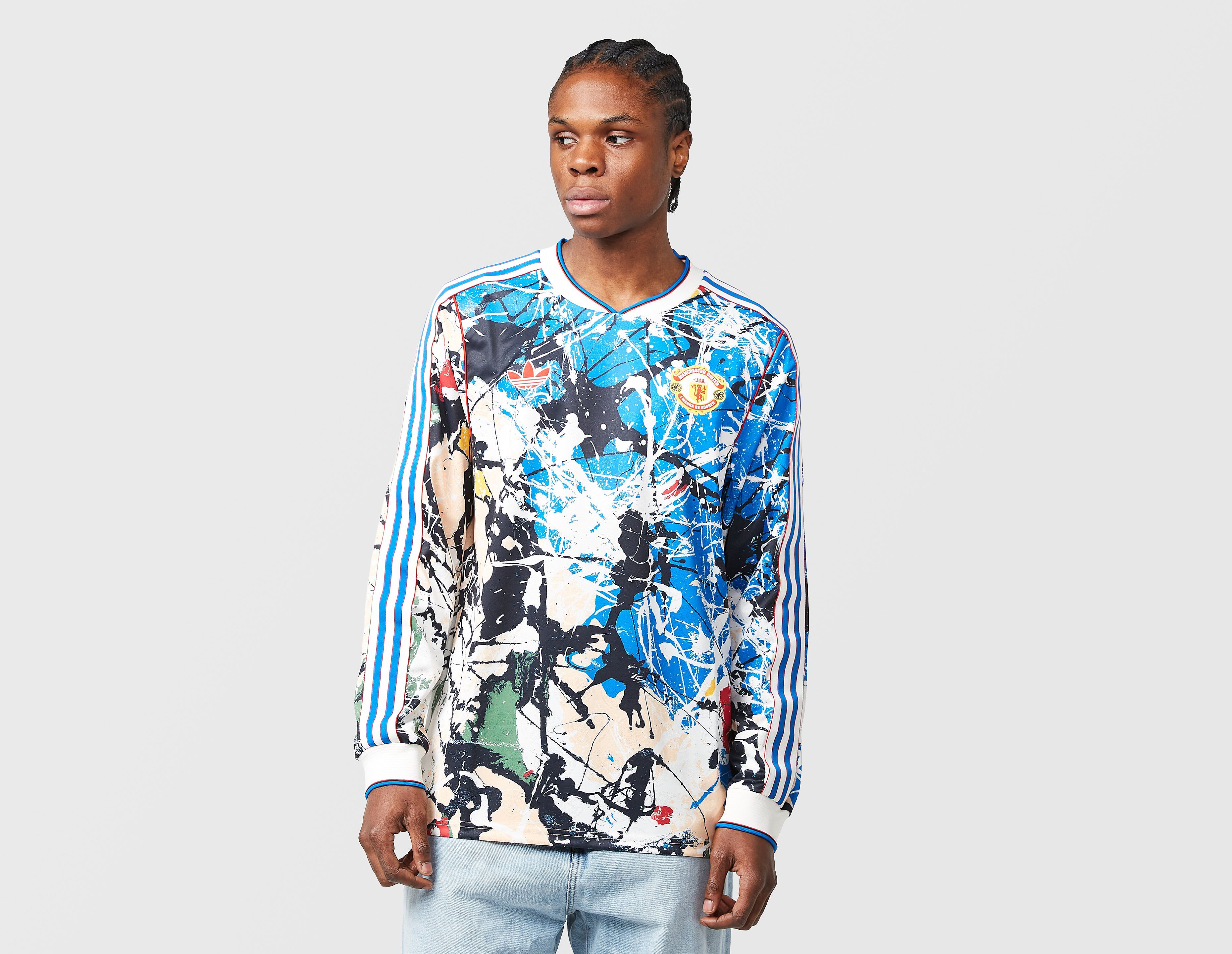 Adidas Originals   x Manchester United x The Stone Roses LS Shirt Blue in Size 9, FootPatrol