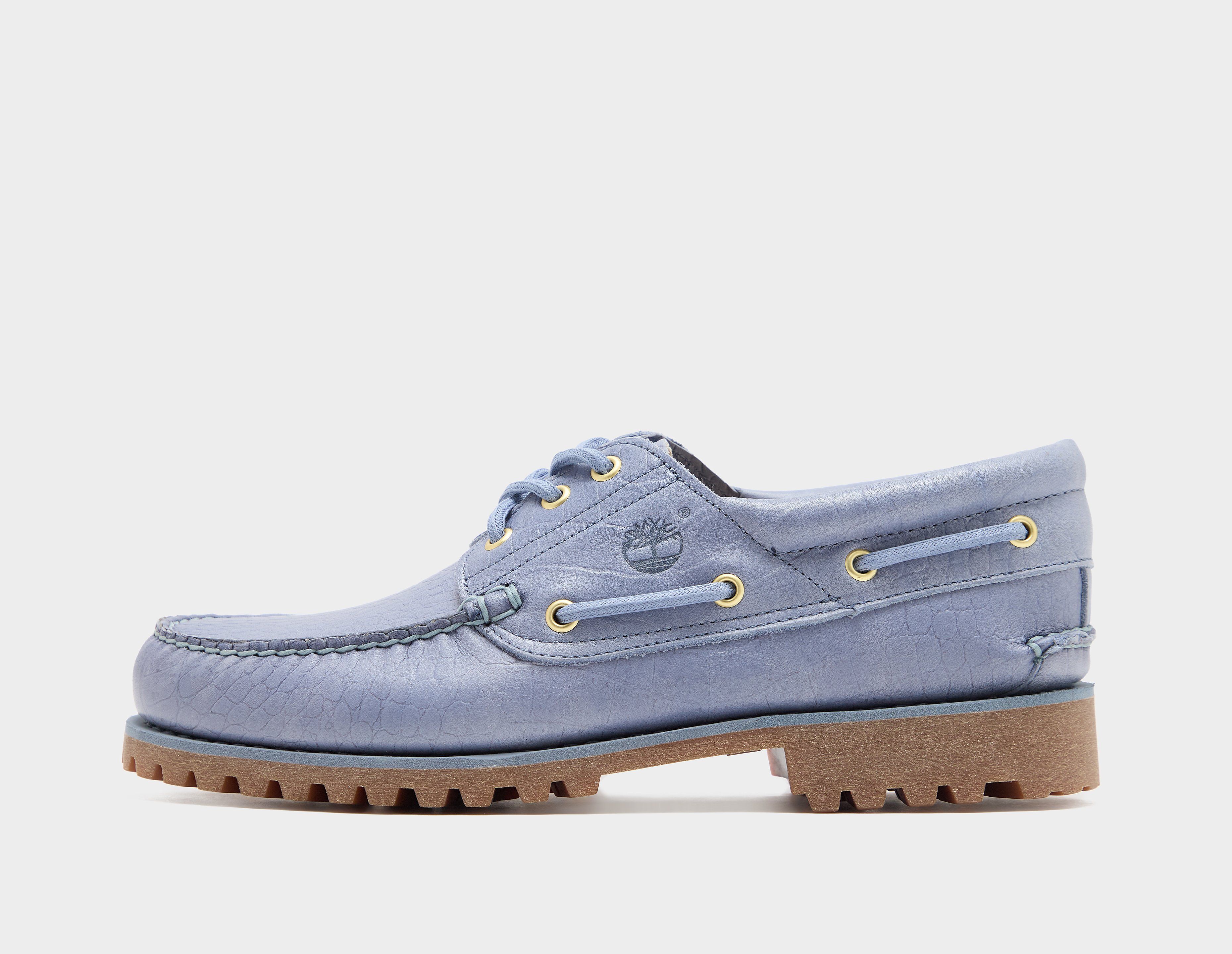 Timberland Men's  3 Eye Authentic Boat Shoe Blue in Size 3, FootPatrol