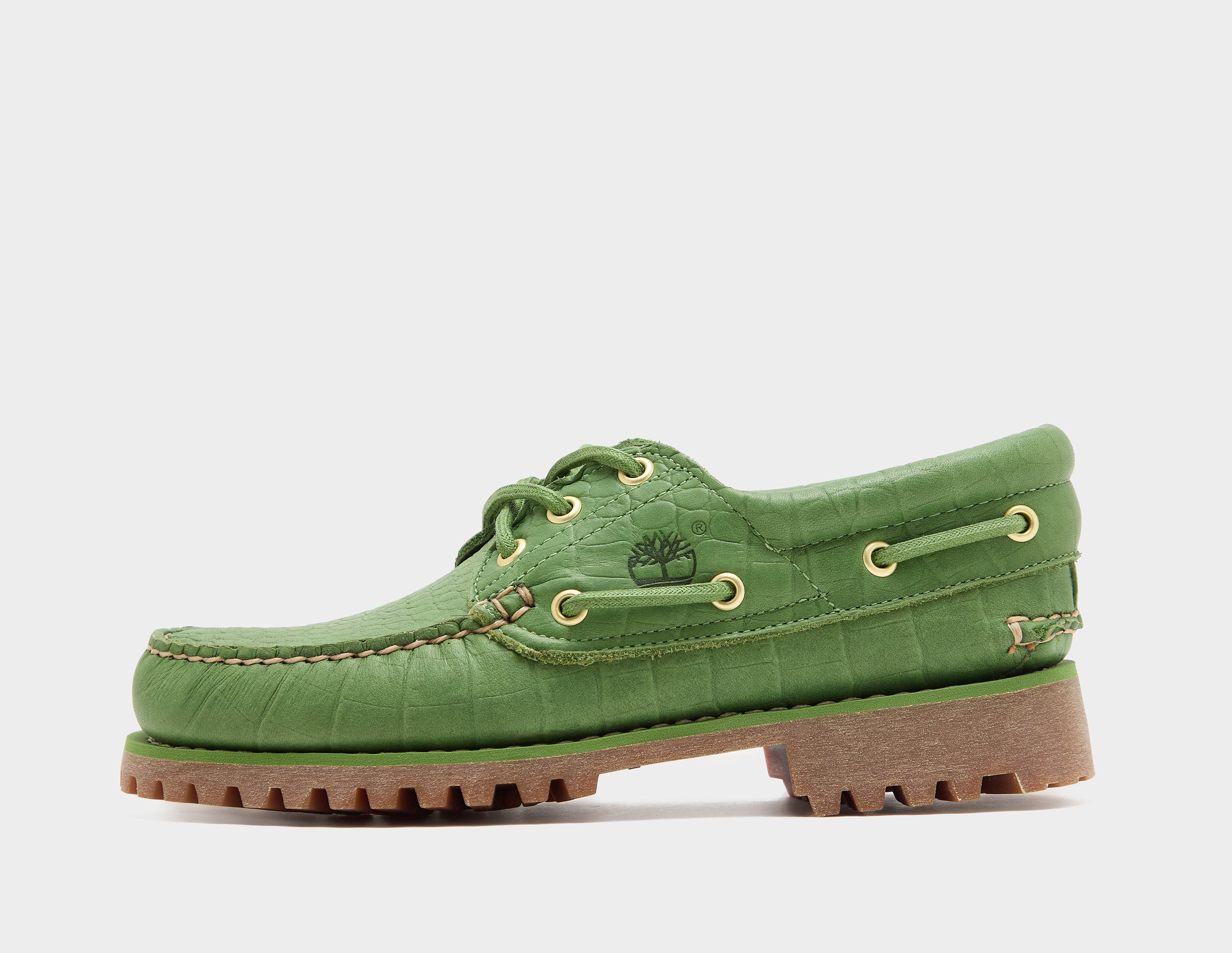 Timberland Women's  3 Eye Authentic Boat Shoe  Green in Size 3, FootPatrol