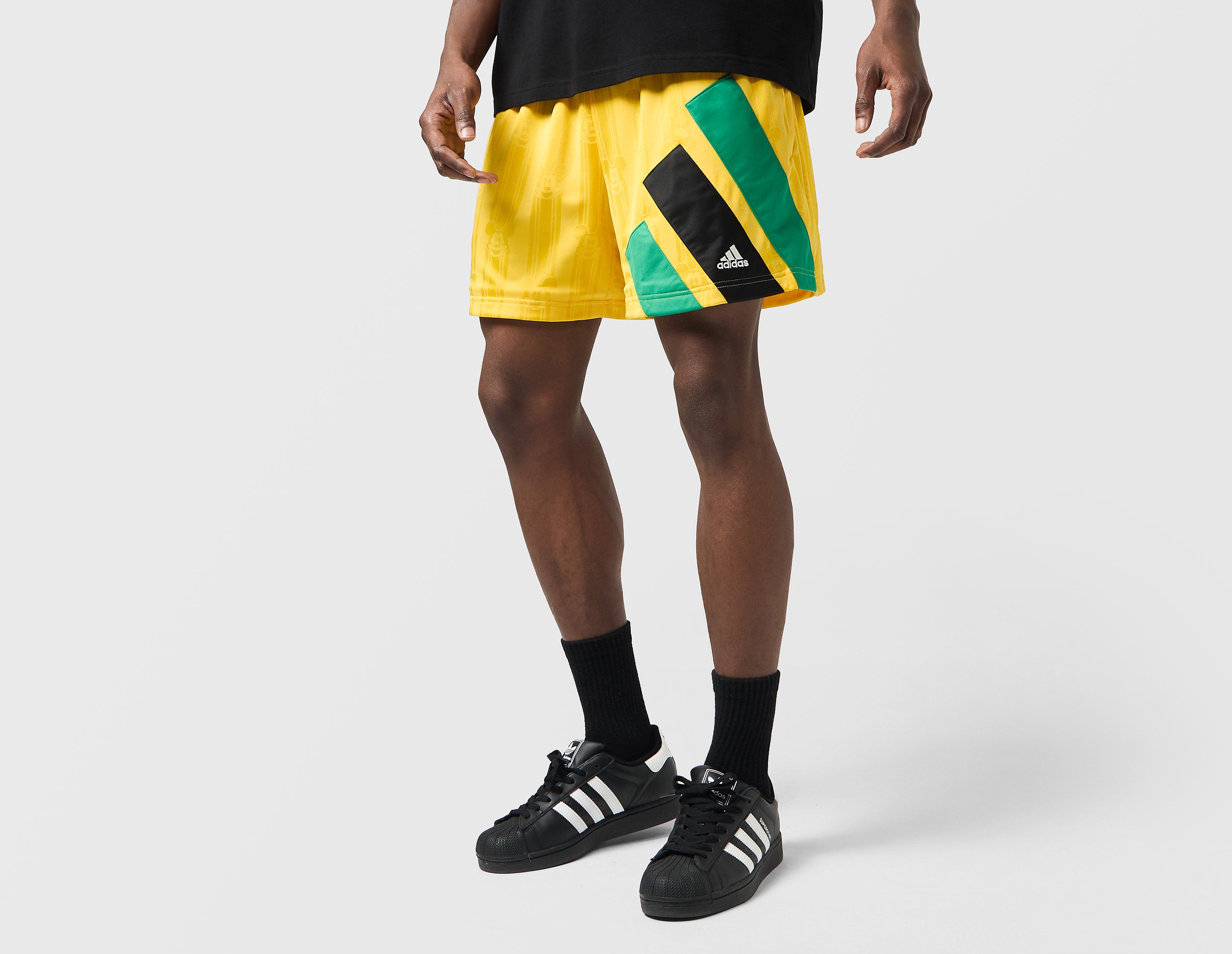 Adidas   X Brain Dead X Disney Football Shorts Yellow in Size Medium, FootPatrol