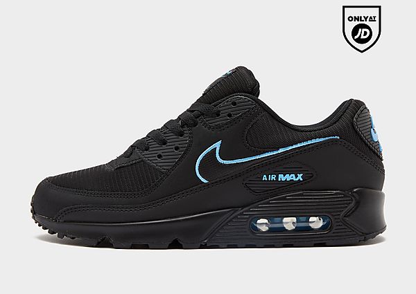 Nike AM 90 - Mens, Black/University Blue