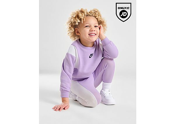 Nike Girls' Colour Block Tracksuit Infant Purple
