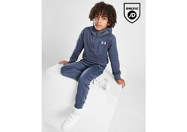 Under Armour Grid Hooded Tracksuit Children Grey