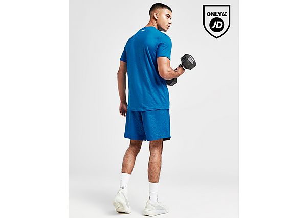 Under Armour Woven All Over Print Shorts Blue- Heren Blue