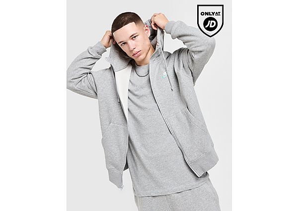 Nike Sportswear Club Fleece Hoodie met rits voor heren Grey- Heren Grey