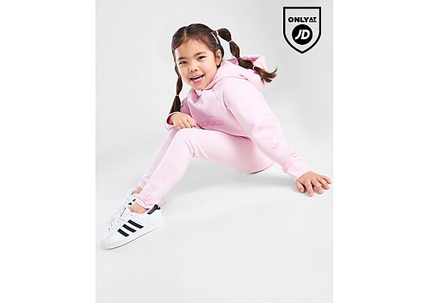 Adidas Originals Repeat Trefoil Hoodie Leggings Set Children Pink