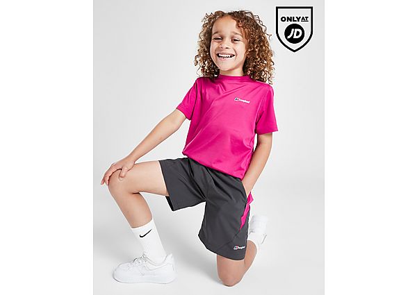 Berghaus Tech T-Shirt Shorts Set Children Pink