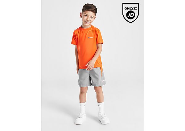 Berghaus Tech T-Shirt Shorts Set Children Orange