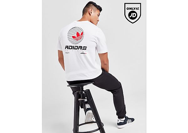 adidas Originals Globe T-Shirt - Mens, White