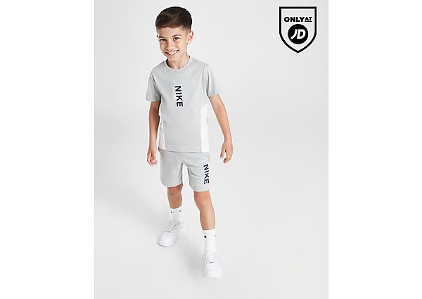 Nike Hybrid T-Shirt Shorts Set Children Grey