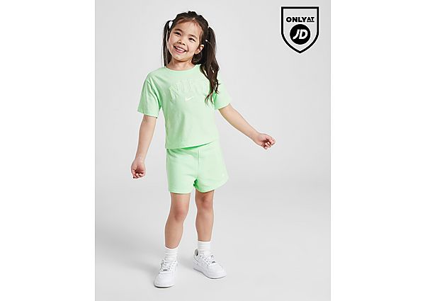 Nike Girls' Varsity T-Shirt Shorts Set Children Green Kind Green