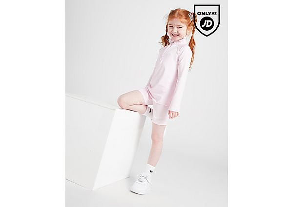 Nike Girls' Pacer 1 4 Zip Top Shorts Set Children Pink