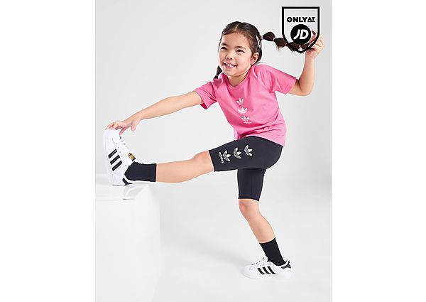 Adidas Originals ' Repeat Trefoil T-Shirt Shorts Set Children Pink