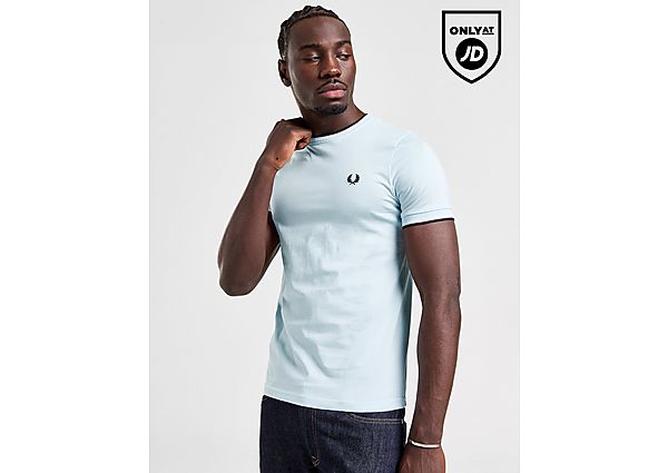 Fred Perry Twin Tipped Ringer T-Shirt Blue- Heren Blue