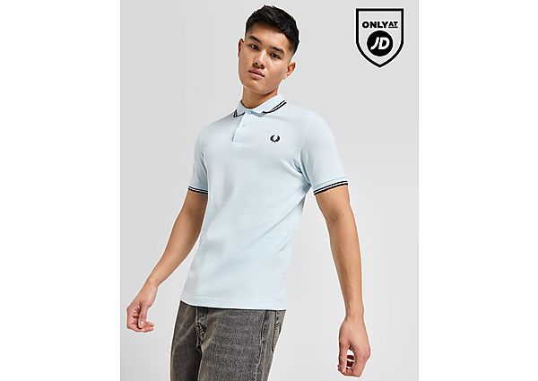 Fred Perry Twin Tipped Short Sleeve Polo Shirt Blue- Blue