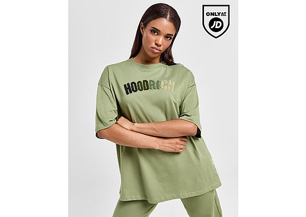 Hoodrich Kraze Boyfriend T-Shirt Green- Dames Green