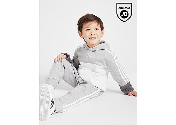 Adidas Originals Colour Block Overhead Tracksuit Children Grey