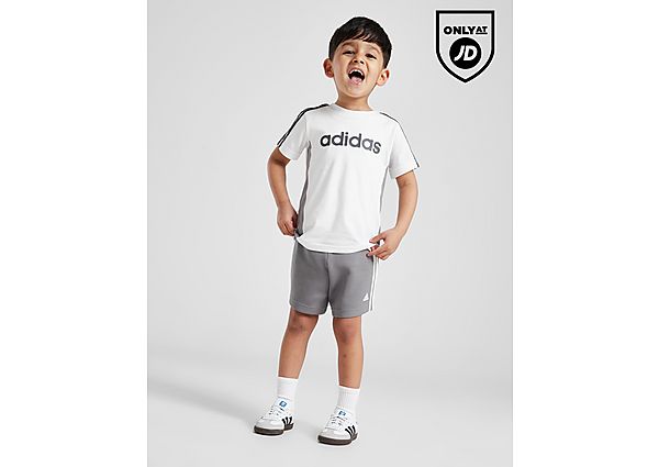 Adidas Linear T-Shirt Shorts Set Kids White