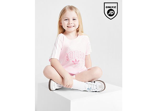 Adidas Originals ' Varsity T-Shirt Shorts Set Children Pink