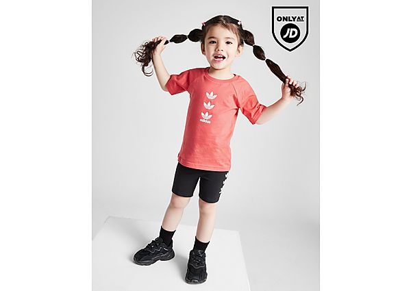 Adidas Originals ' Repeat Trefoil T-Shirt Shorts Set Infant Pink