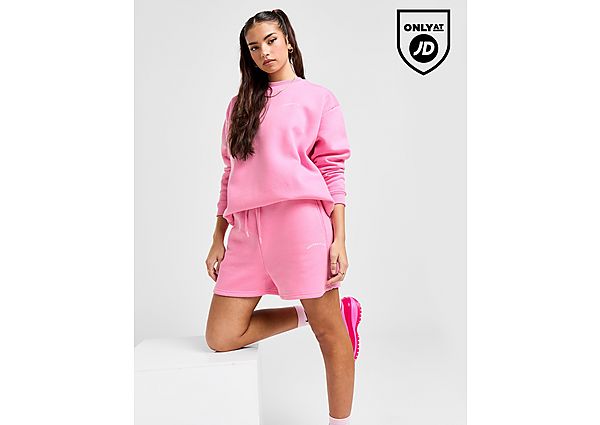 Pink Soda Sport Baton Fleece Shorts Pink- Dames Pink