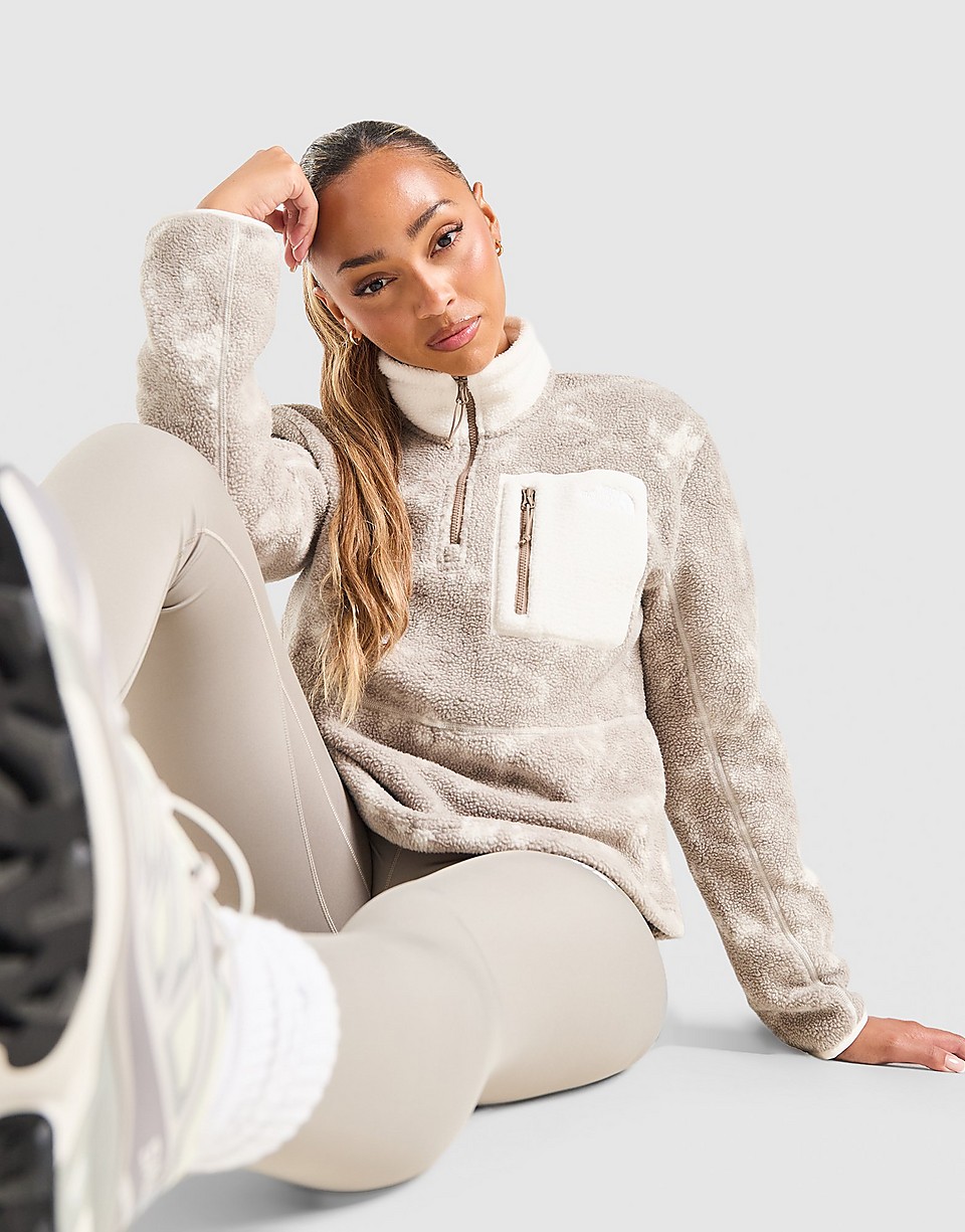 Yumori All Over Print 1/4 Zip Fleece Top