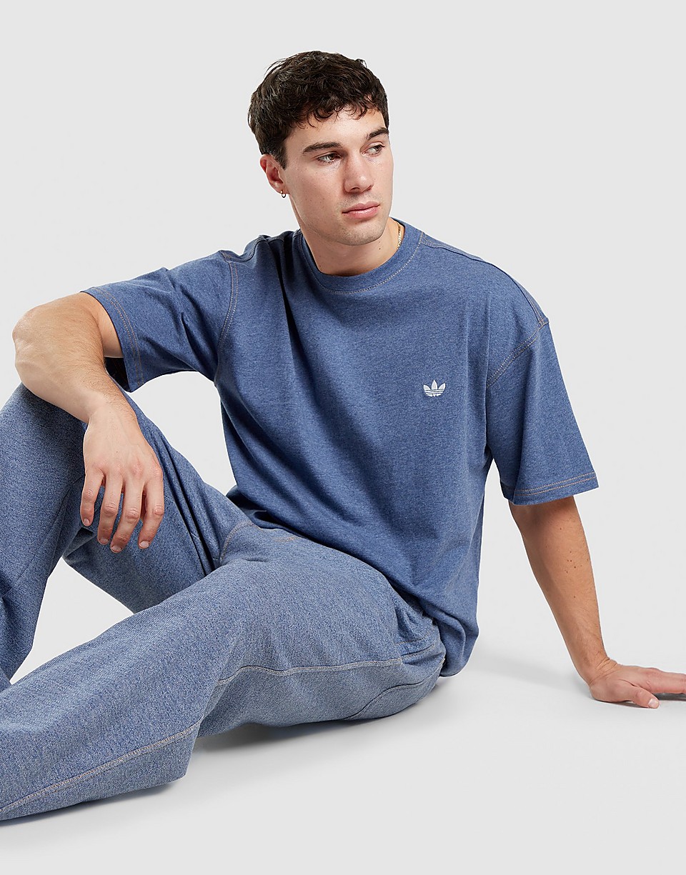 Trefoil Essentials Melange Loose Crop T-Shirt