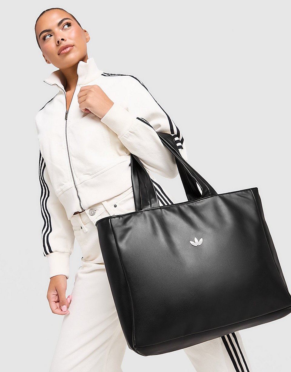 PU Metallic Trefoil Tote Bag