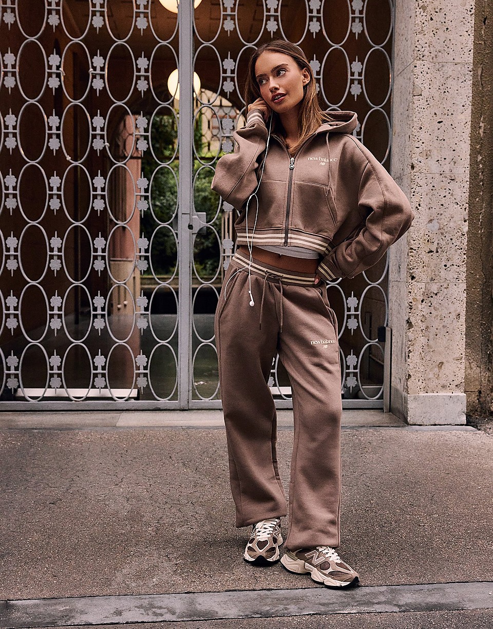 Ribbed Wide Leg Joggers