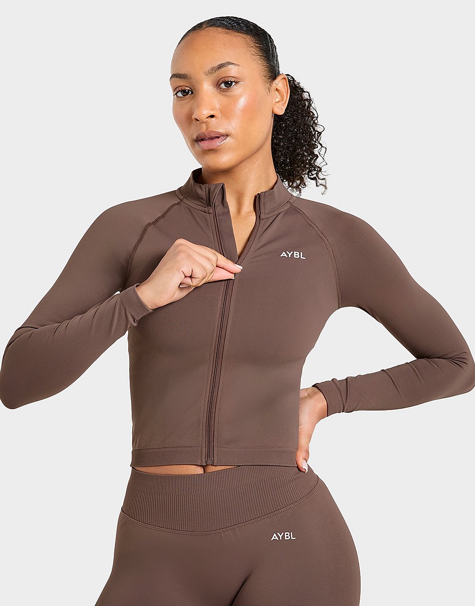 Enhance Full Zip Seamless Top