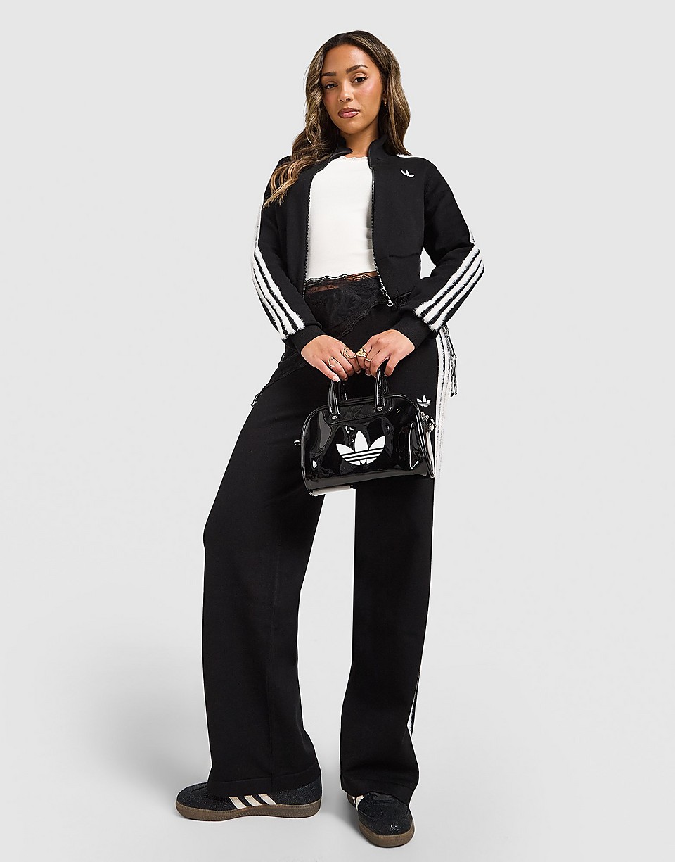 Fluffy 3-Stripes Knit Track Top