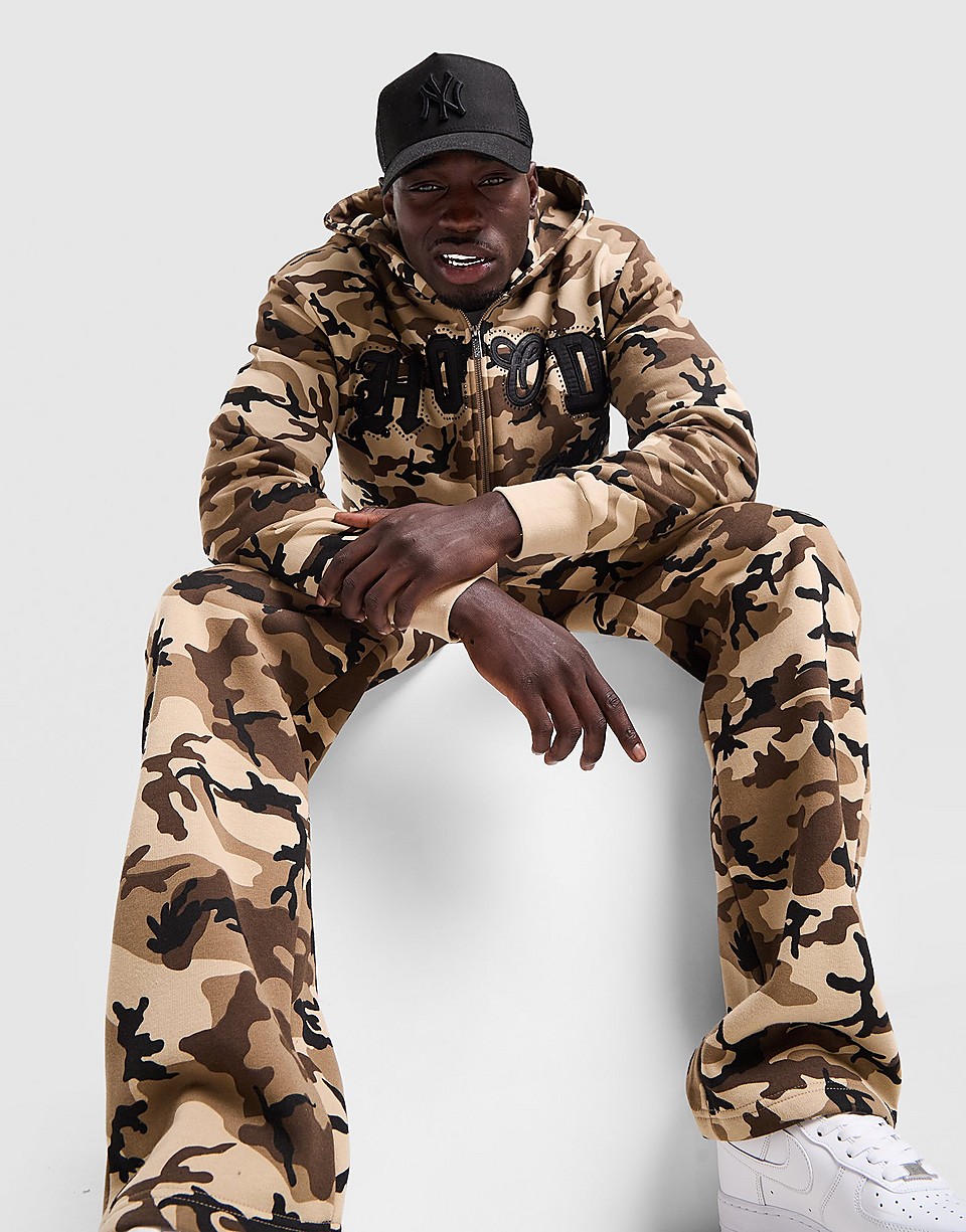 Camo Iron All Over Print Full Zip Hoodie