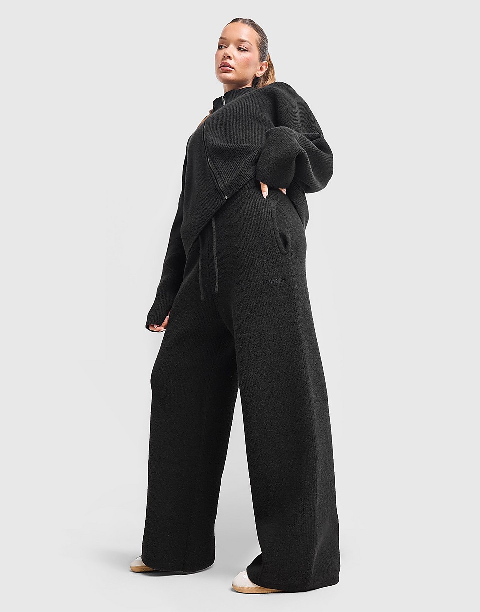 Snug Knit Wide Leg Joggers