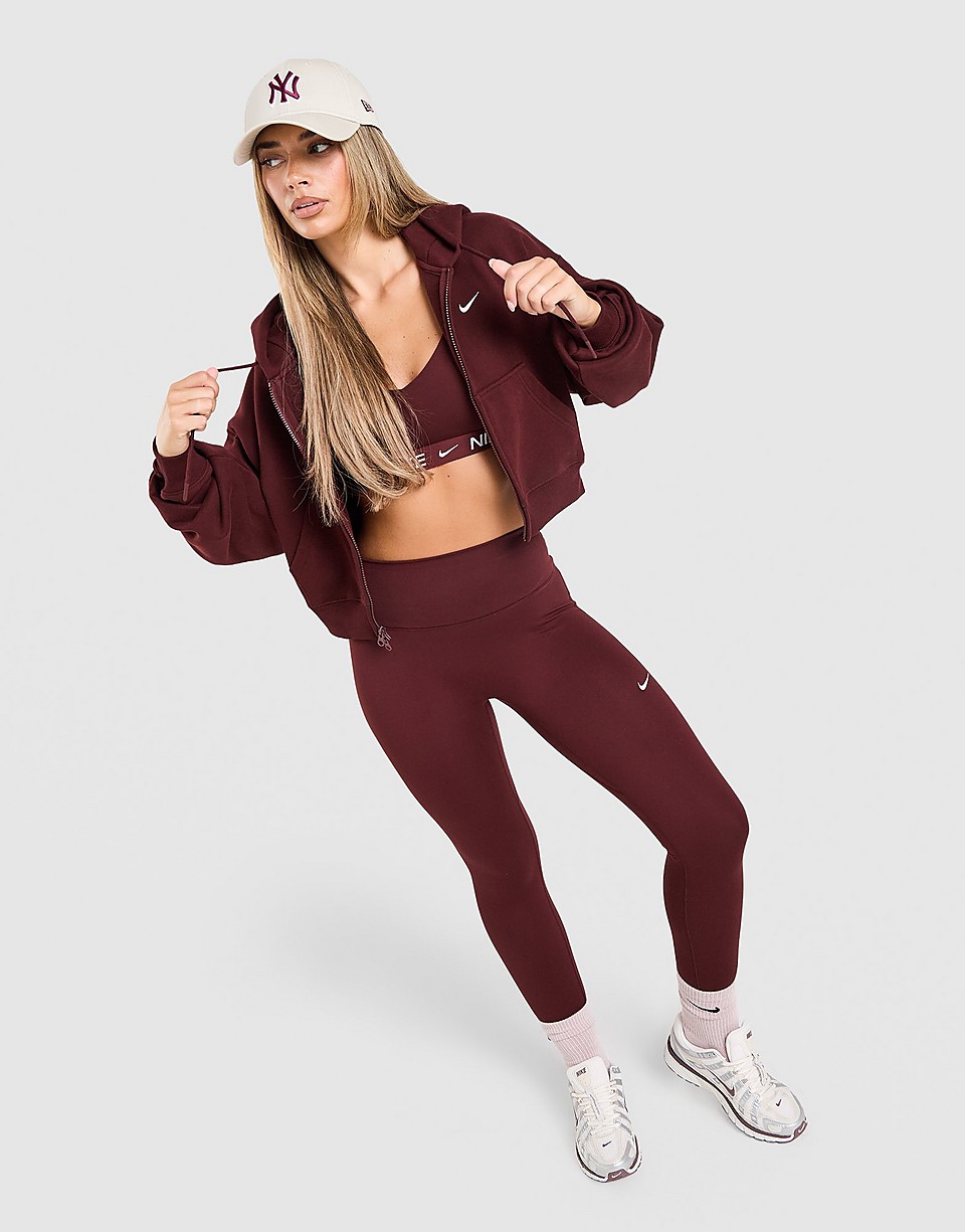 Studio Fleece Cropped Full Zip Hoodie