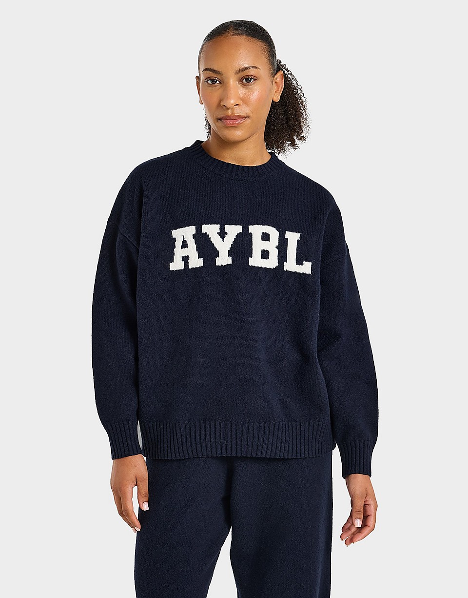 Varsity Knitted Crew Sweatshirt