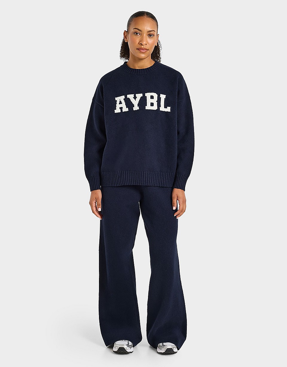 Varsity Knitted Wide Joggers