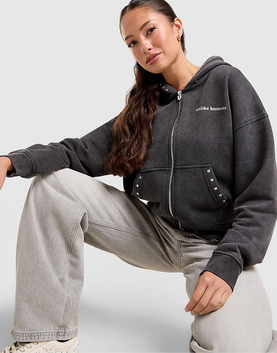 Studs Full Zip Hoodie