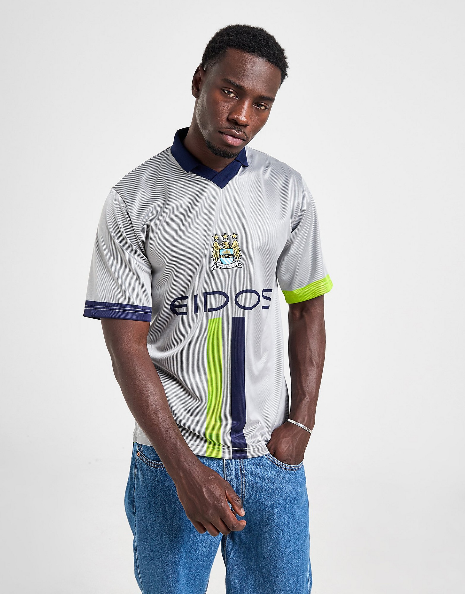 Score Draw Manchester City FC '00 Retro Away Shirt t-shirts herr