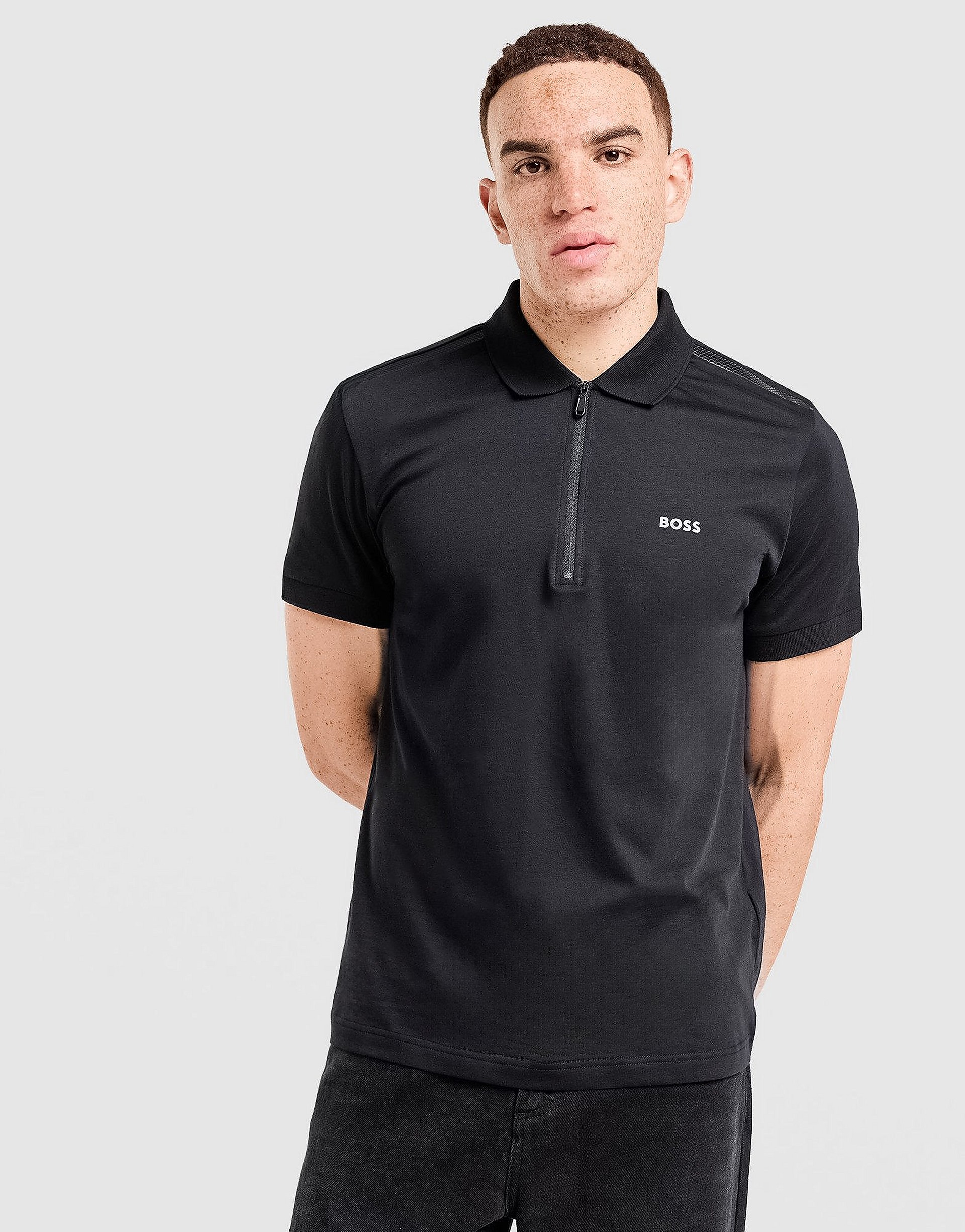 Boss Philix Zip Polo Shirt pikéer herr
